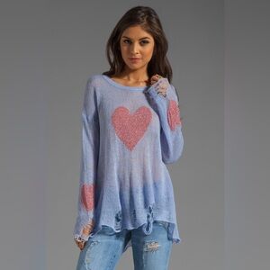 Gold Label Wildfox lilac Sweater size Medium. Long sleeve, lightweight knit